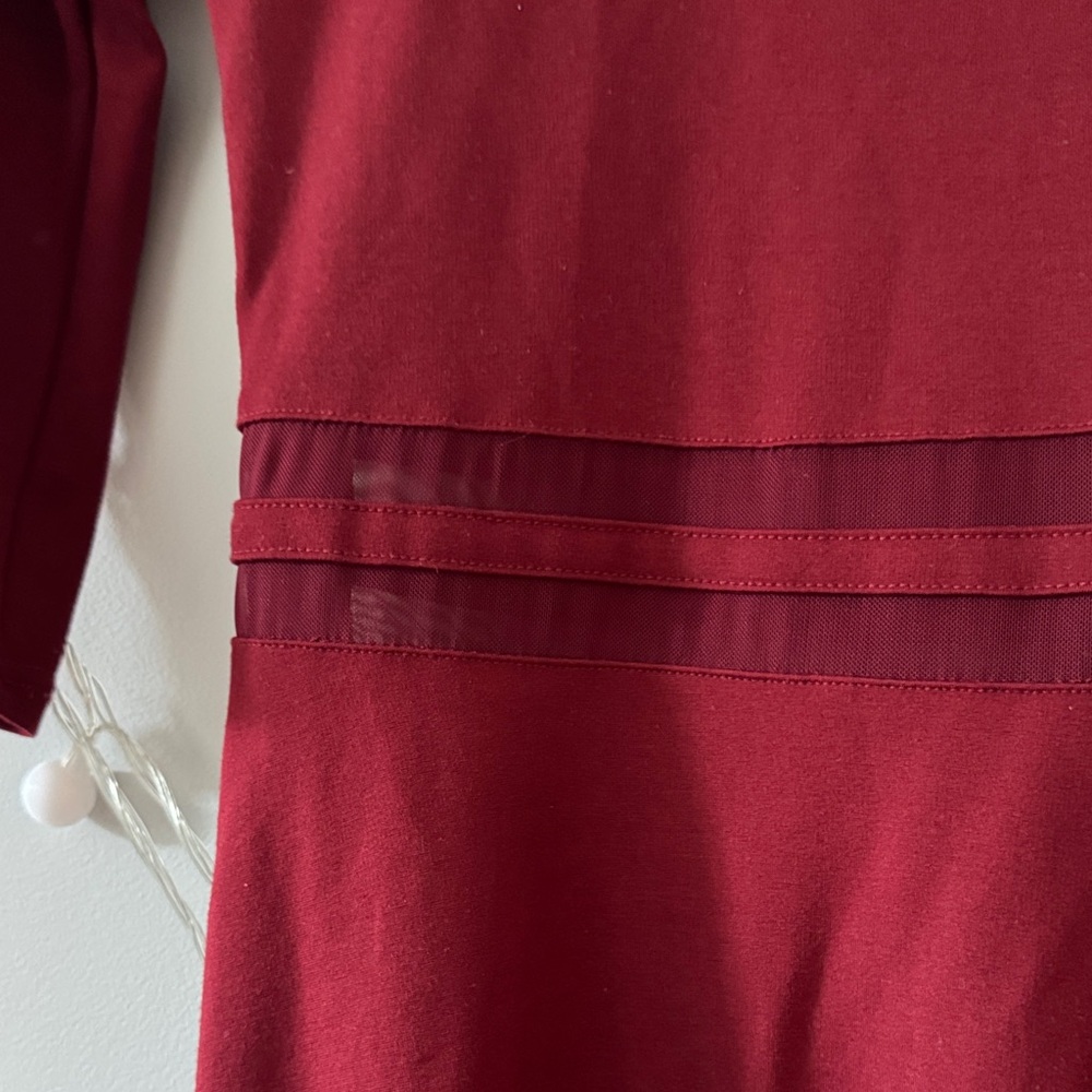 Yes to the Mesh burgundy dress LULUS size S - Picture 11 of 15